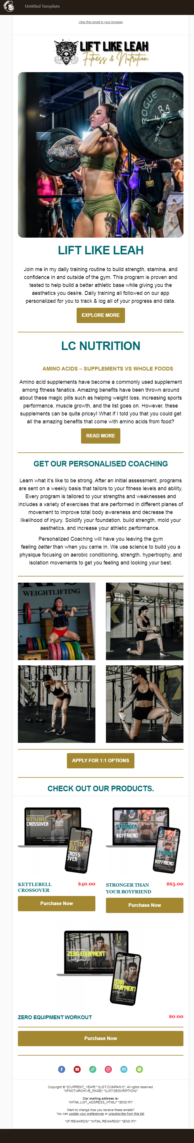 Fitness Newsletter